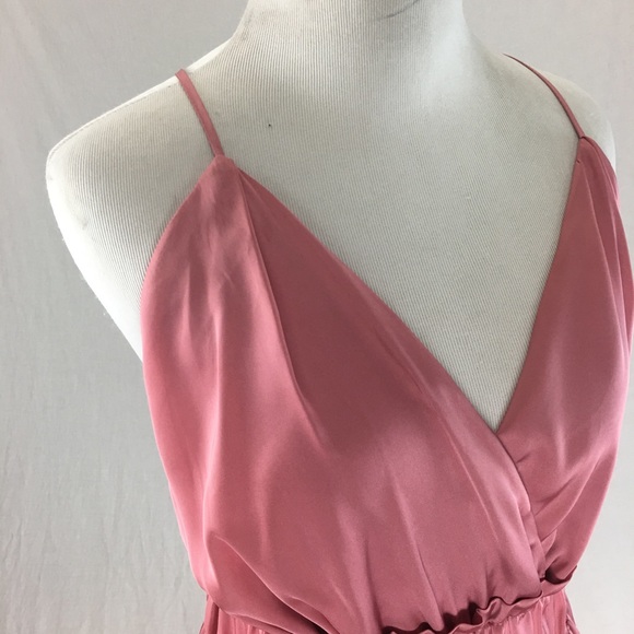 SHINESTAR ROSE PINK SATIN SHORT JUMPER LARGE NWOT - Picture 5 of 8